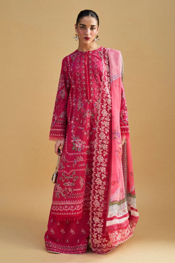 Zara Shahjahan - D7-A Hikari Three Piece Embroided Lawn