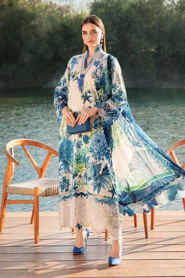 Maria B MPT-10-B Three Piece Printed Lawn Suit